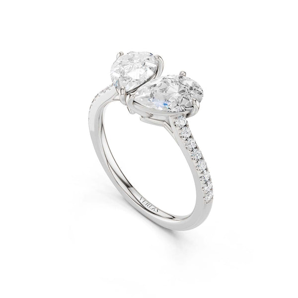 Double Pear Diamond Ring