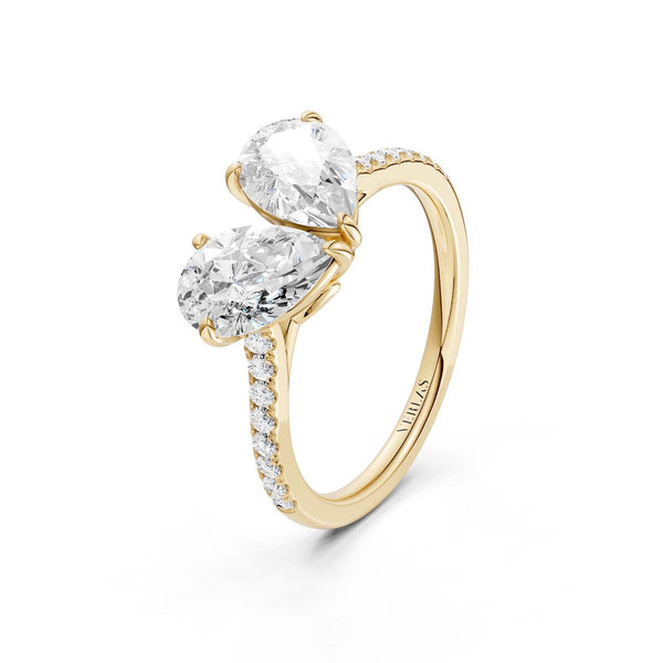 Double Pear Diamond Ring