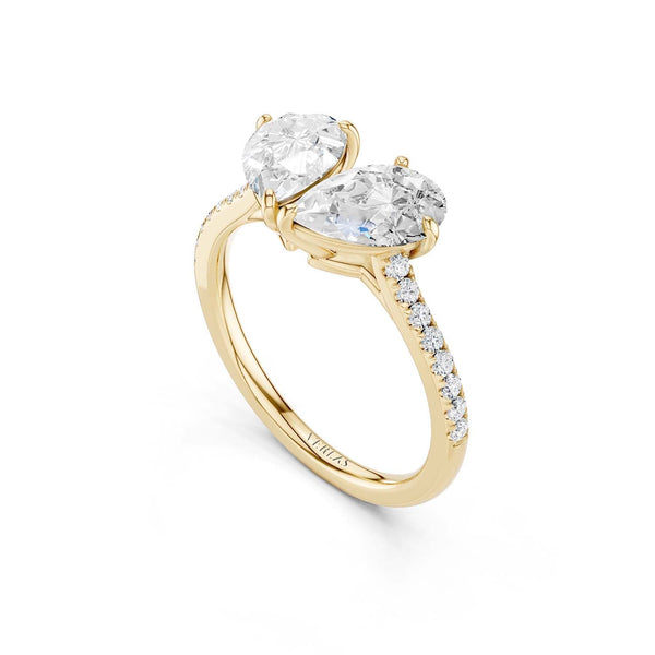 Double Pear Diamond Ring