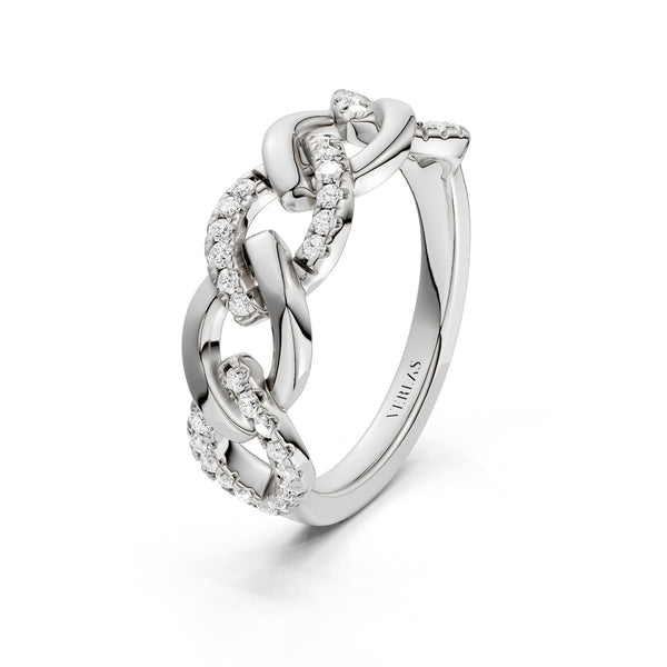 Cascading Diamond Link Band