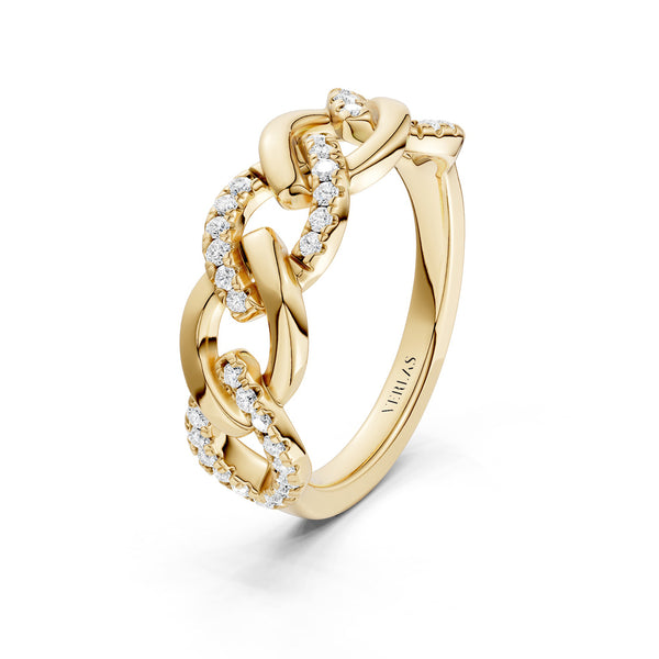 Cascading Diamond Link Band
