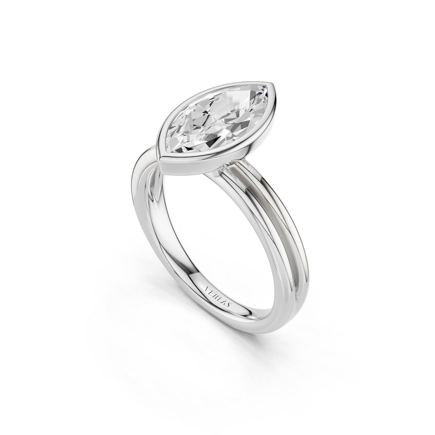 Coupled Marquise Bezel Ring