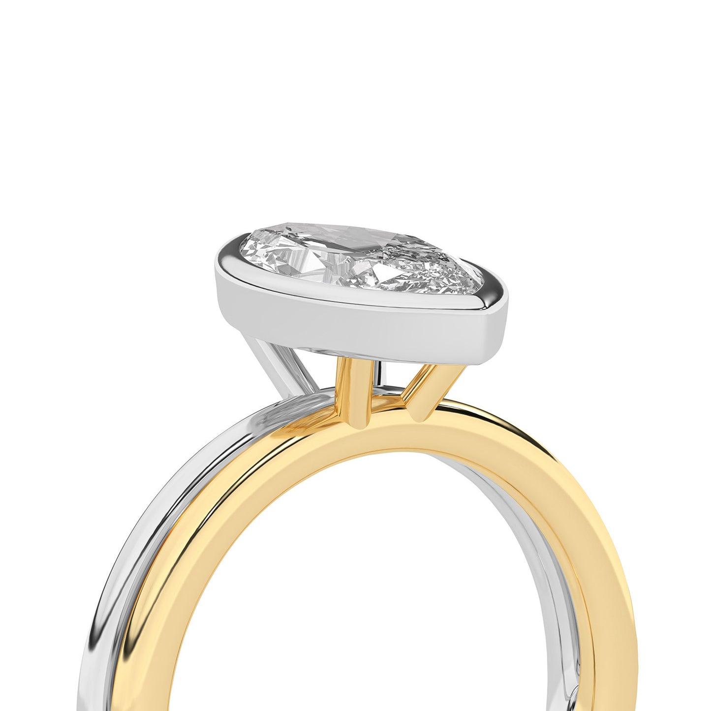 Coupled Marquise Bezel Ring