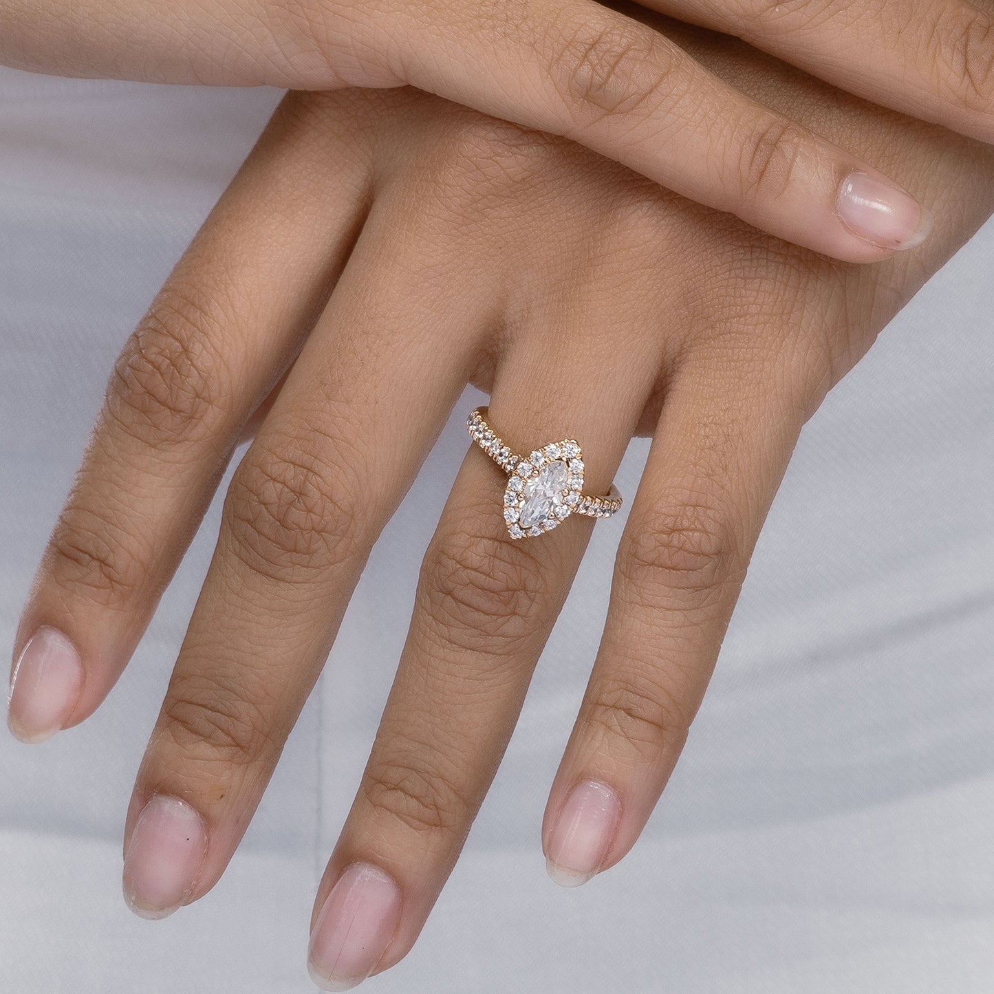 Signature Marquise Halo Ring