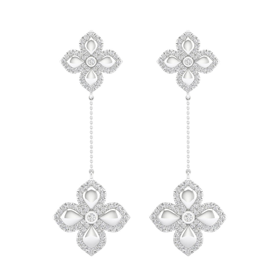 La Fleur Diamond Drop Contour Earrings