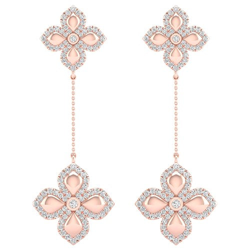 La Fleur Diamond Drop Contour Earrings