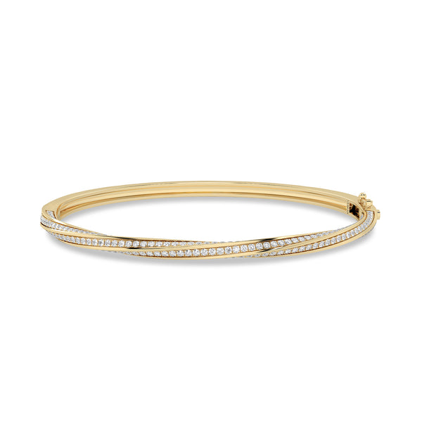 Swirl Diamond Bangle