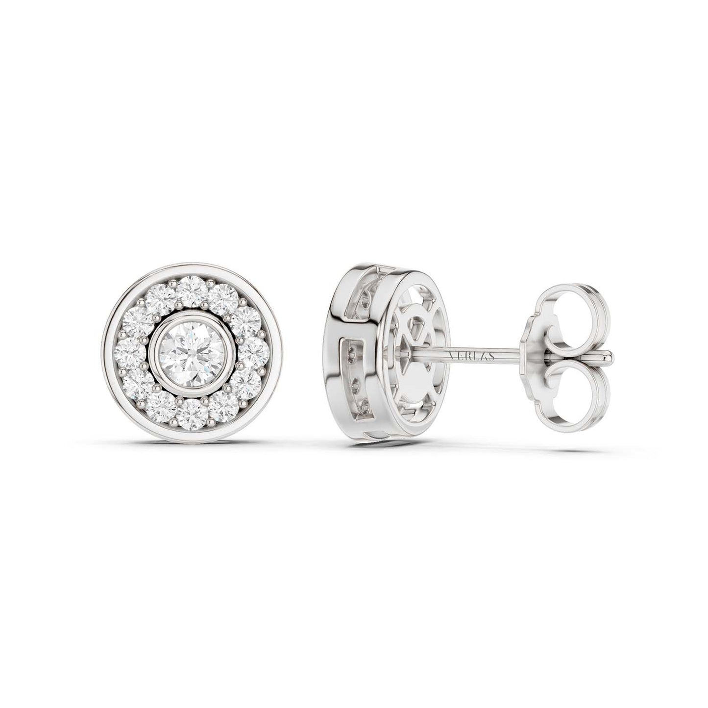 Trailing Round Halo Studs