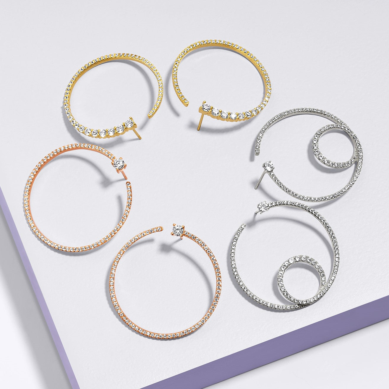 Shimmering Bardot Hoops