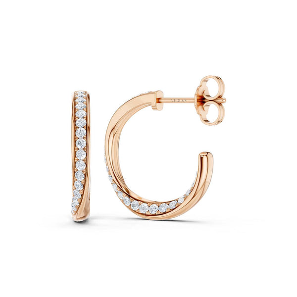 Diamond-Lace Arc Hoops