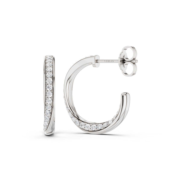 Diamond-Lace Arc Hoops