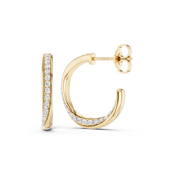 Diamond-Lace Arc Hoops
