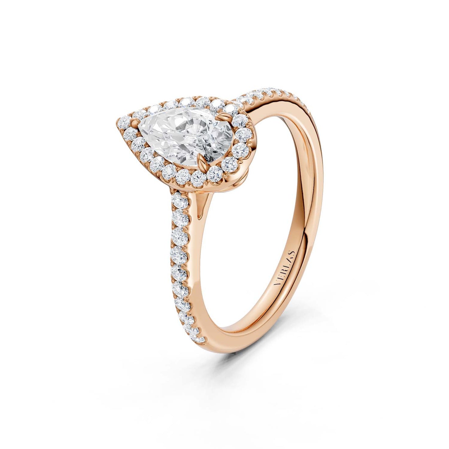 Dewdrop Signature Halo Ring