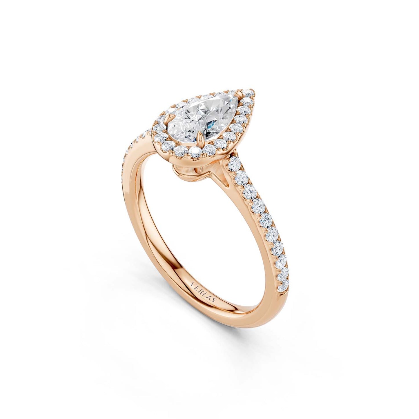 Dewdrop Signature Halo Ring