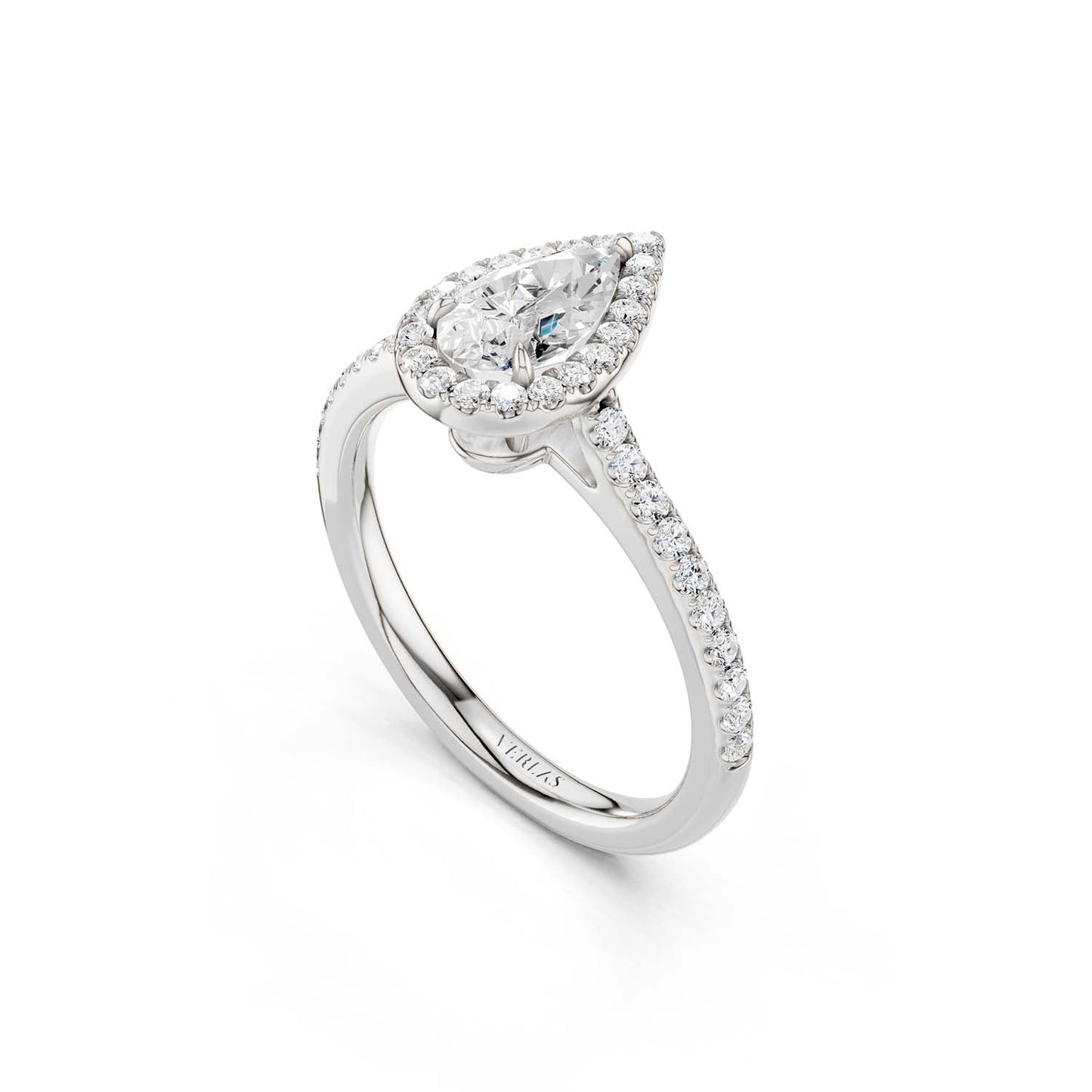 Dewdrop Signature Halo Ring