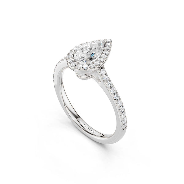 Dewdrop Signature Halo Ring