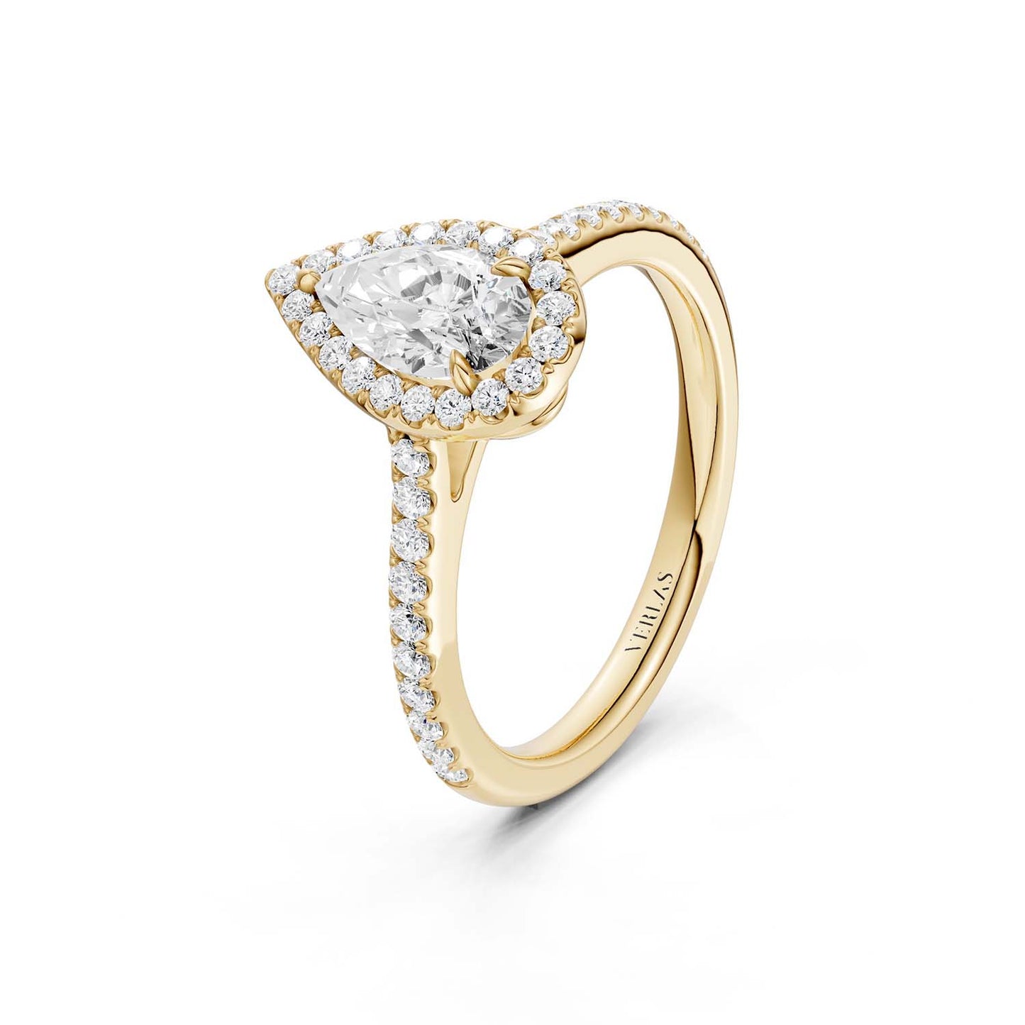 Dewdrop Signature Halo Ring