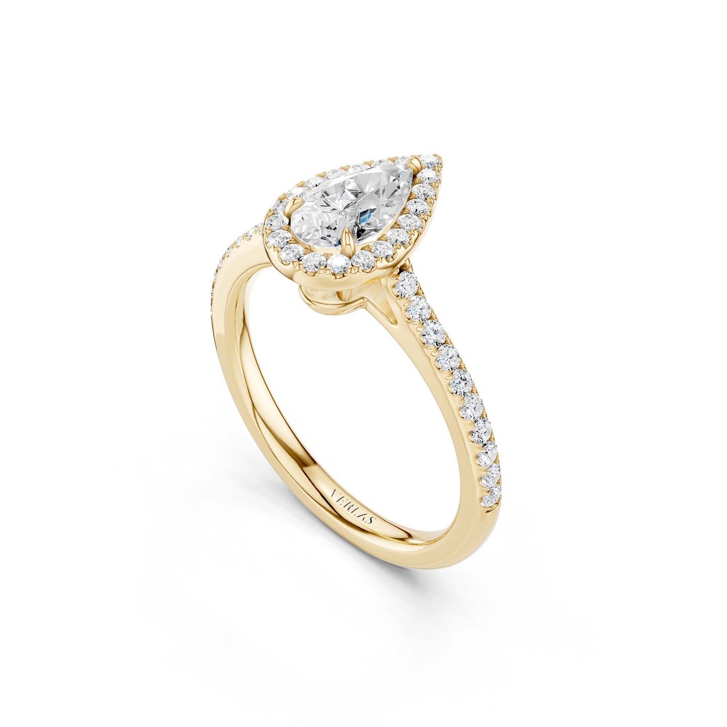 Dewdrop Signature Halo Ring