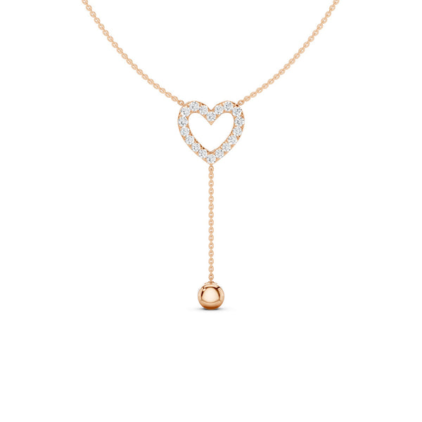 Silhouette Heart Drop Necklace