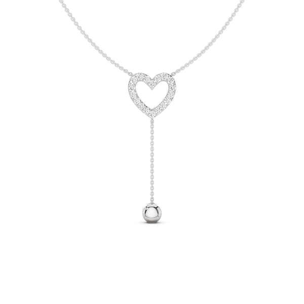 Silhouette Heart Drop Necklace