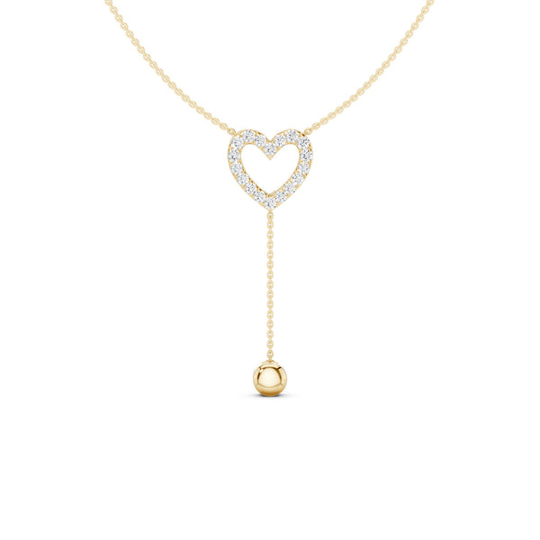 Silhouette Heart Drop Necklace