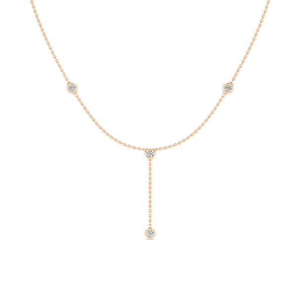 Encompassing Round Stationed Y Necklace