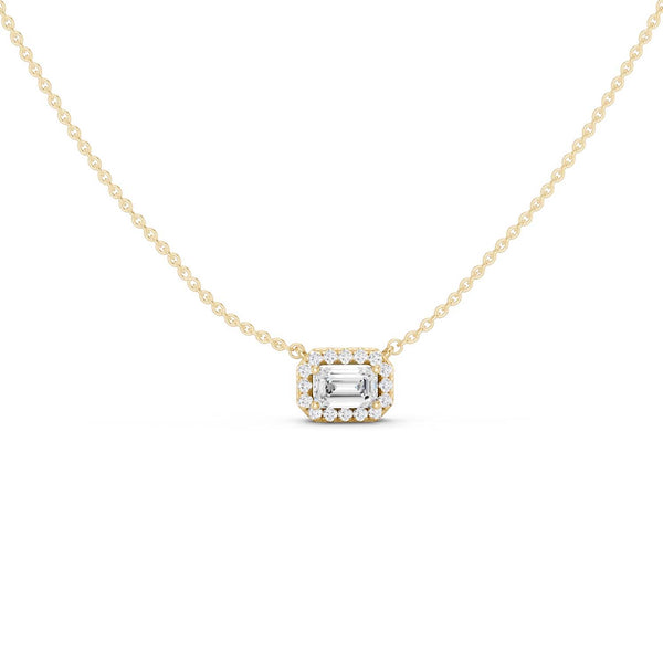 Emerald Halo Necklace