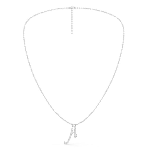 Signature Diamond Alphabet Necklace