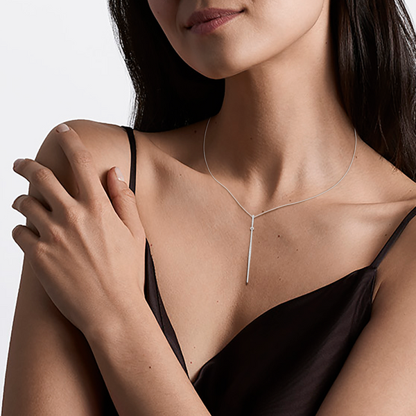 Tapering Linear Bar Necklace