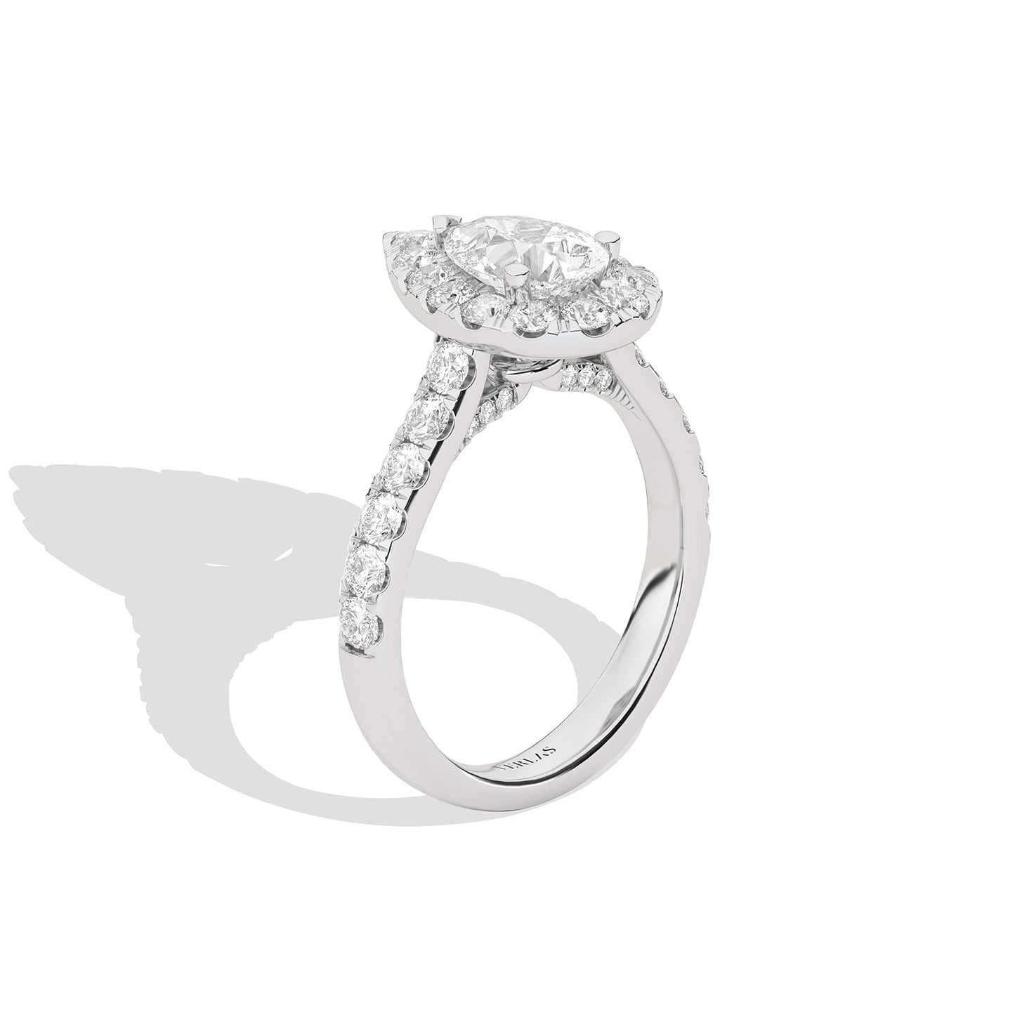 Signature Dewdrop Halo Ring