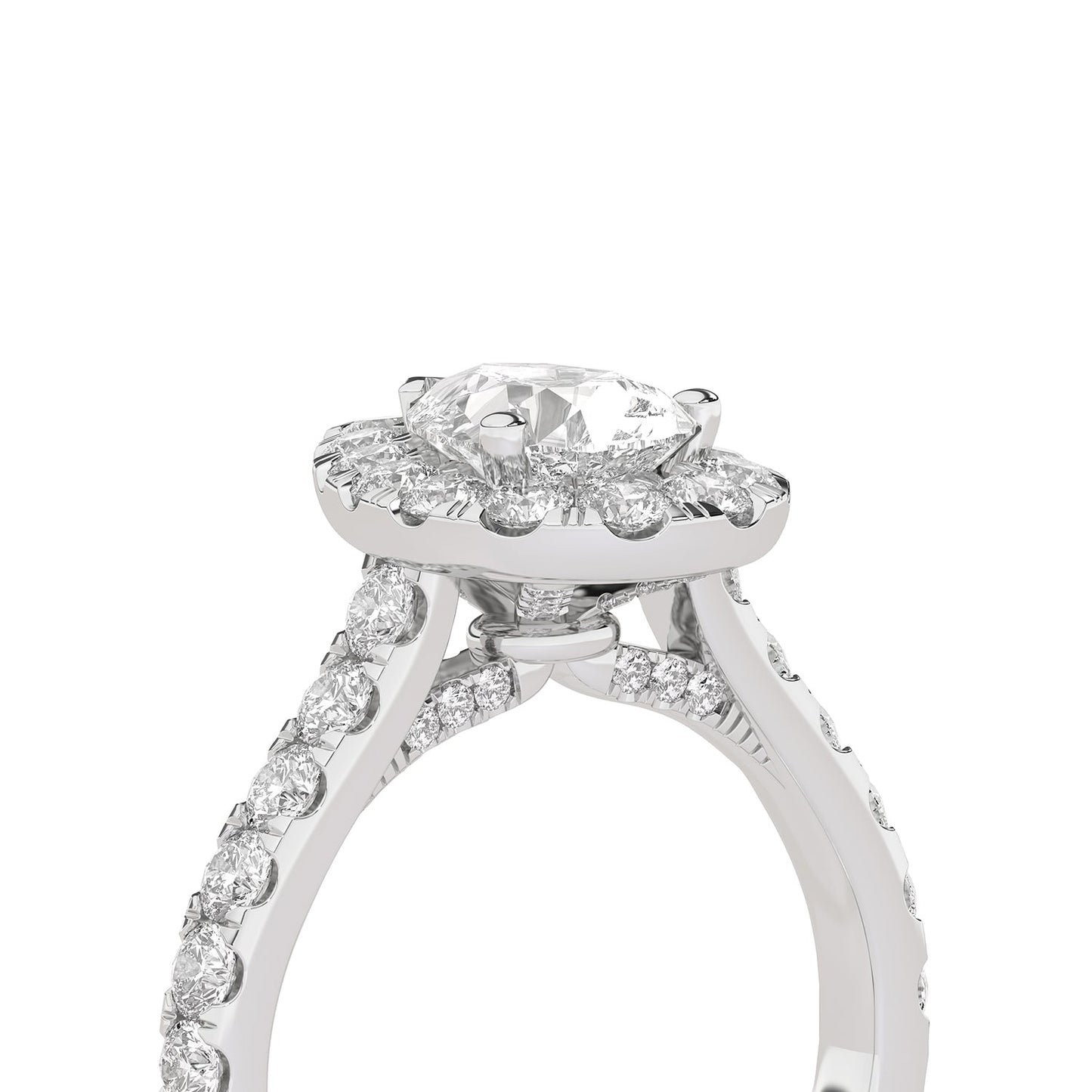 Signature Dewdrop Halo Ring
