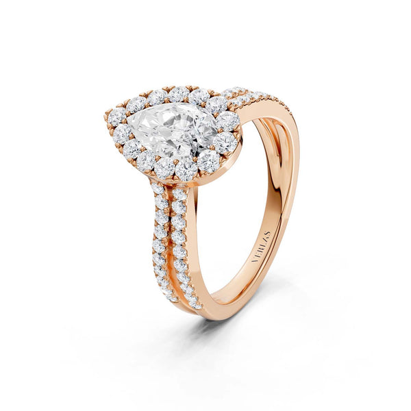 Unified Iconic Dewdrop Halo Ring