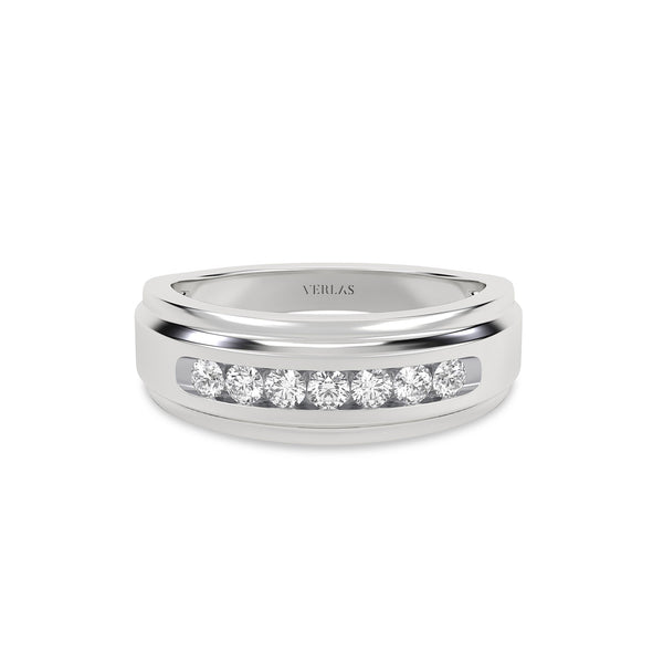 1-Trail Nick-Set Round Diamonds 7.40mm Band