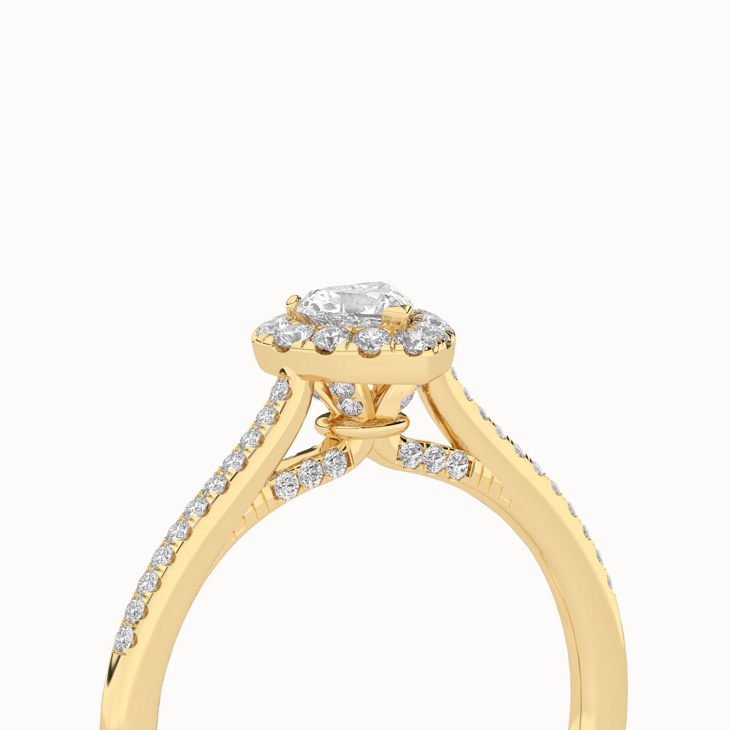 Signature Heart Halo Ring_Product Angle_1/3-5