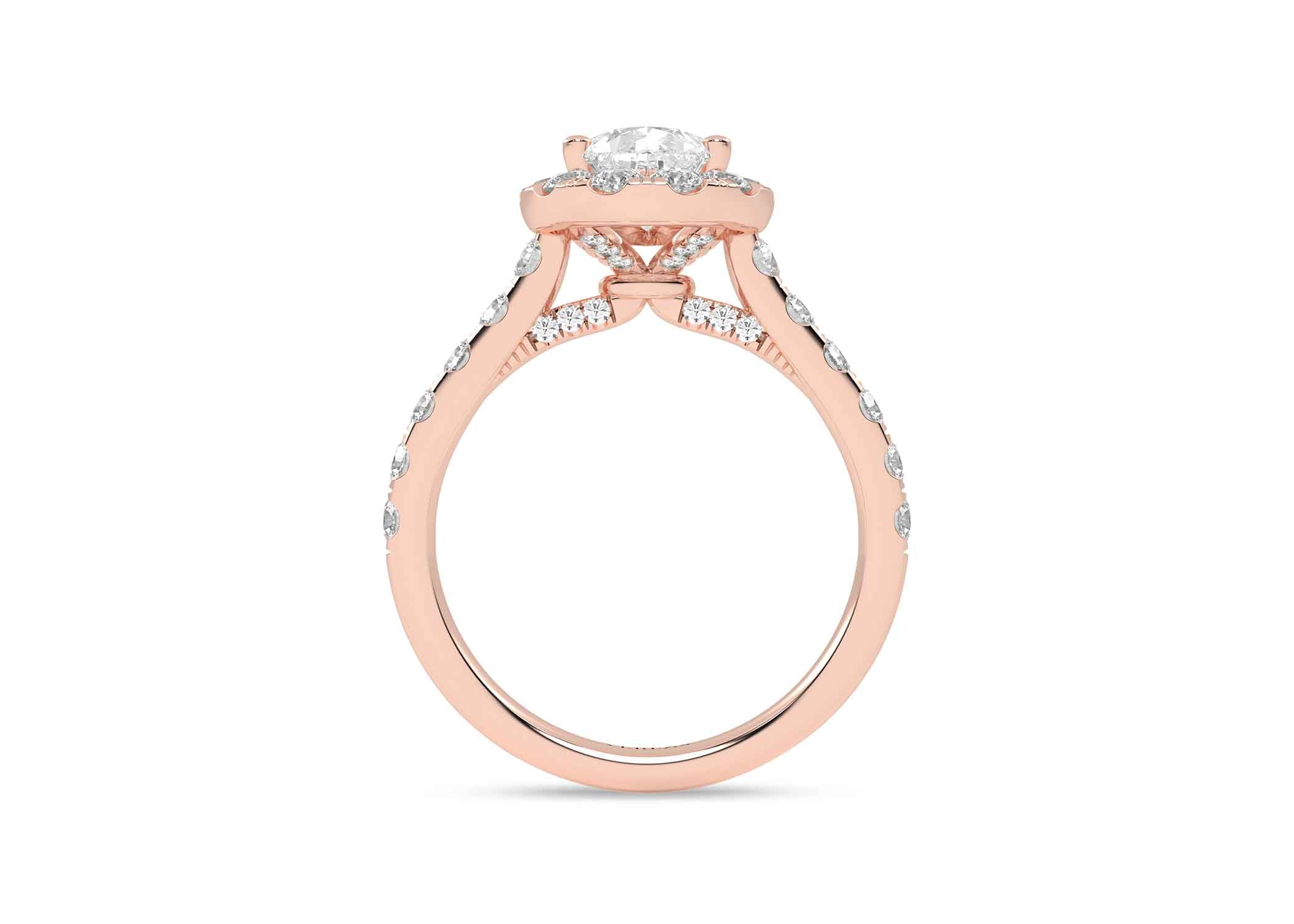 Signature Dewdrop Halo Ring - Ring 