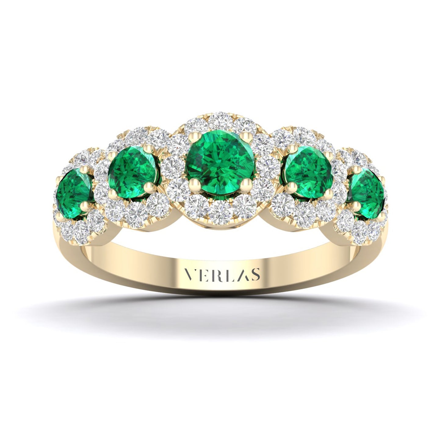 5-Gemstone Graduated Cherished Vows_Product Angle_Emerald - 1