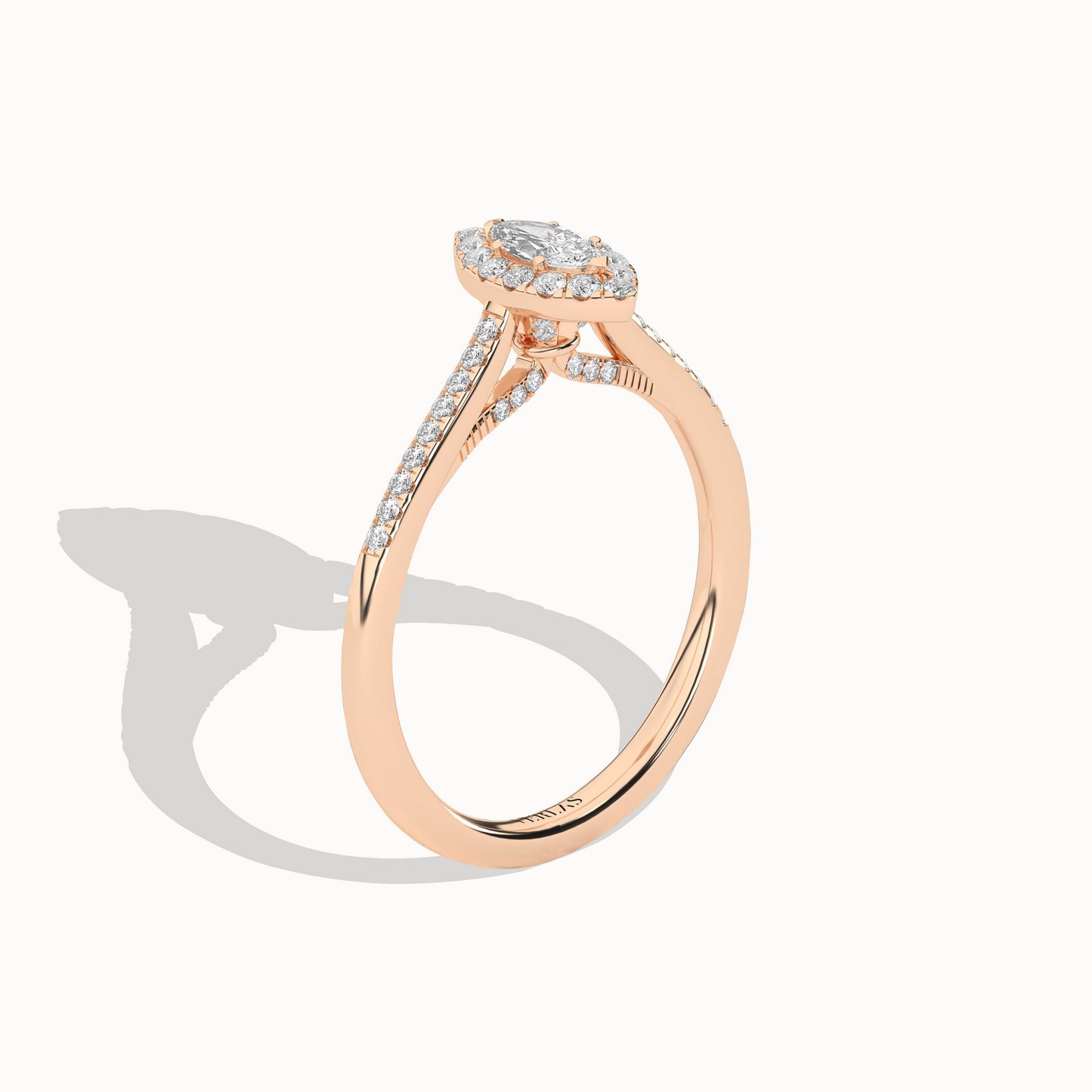 Signature Marquise Halo Ring_Product Angle_1/3-2