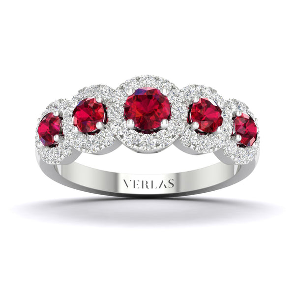 5-Gemstone Graduated Cherished Vows_Product Angle_Ruby - 1